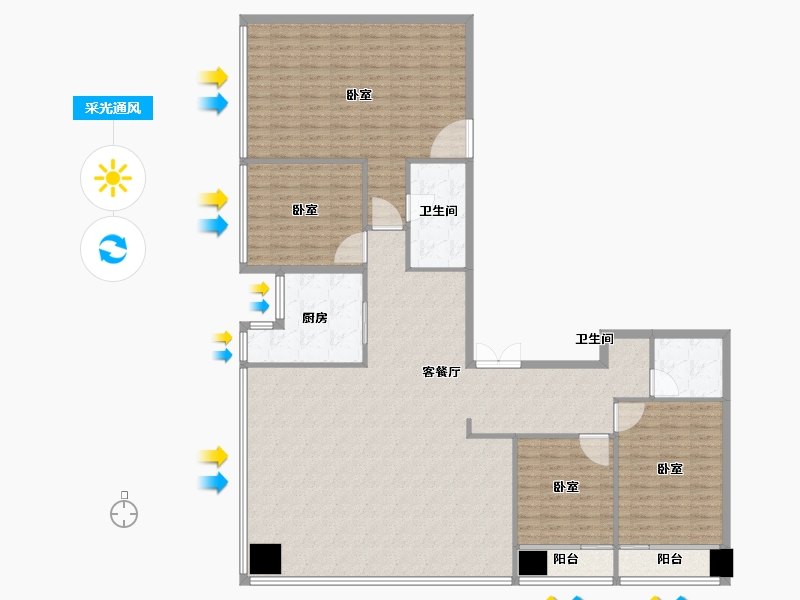 山东省-临沂市-东方印-169.02-户型库-采光通风