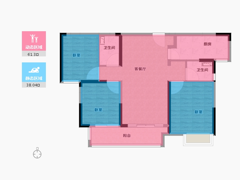 河南省-开封市-绿地四季印象-88.01-户型库-动静分区