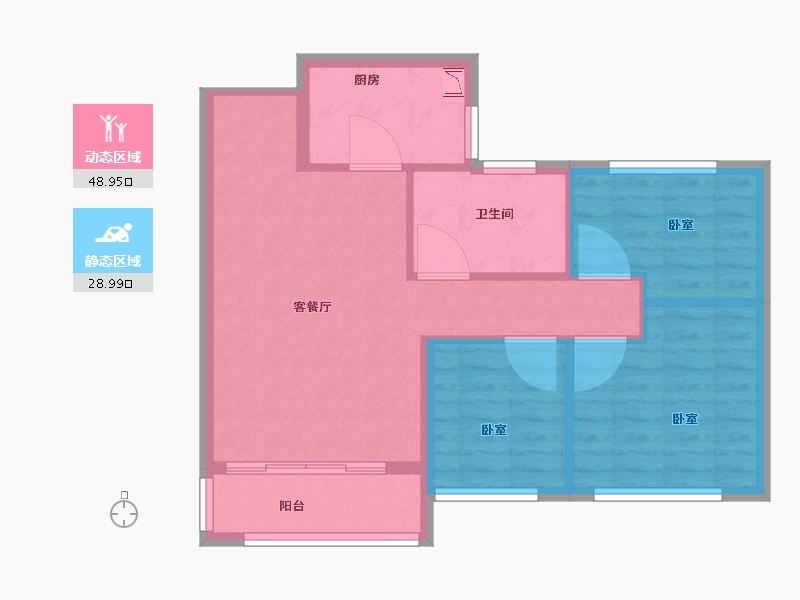 河南省-开封市-郑州恒大未来之光-70.01-户型库-动静分区