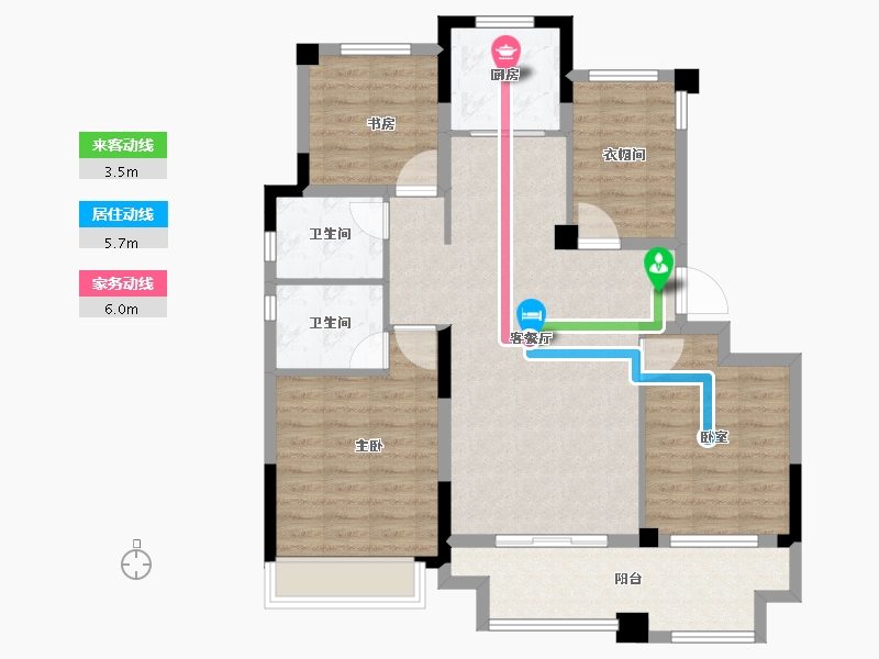 山东省-枣庄市-东南悦湖-100.67-户型库-动静线