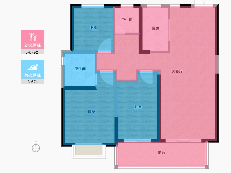 山东省-临沂市-金钰府-98.00-户型库-动静分区