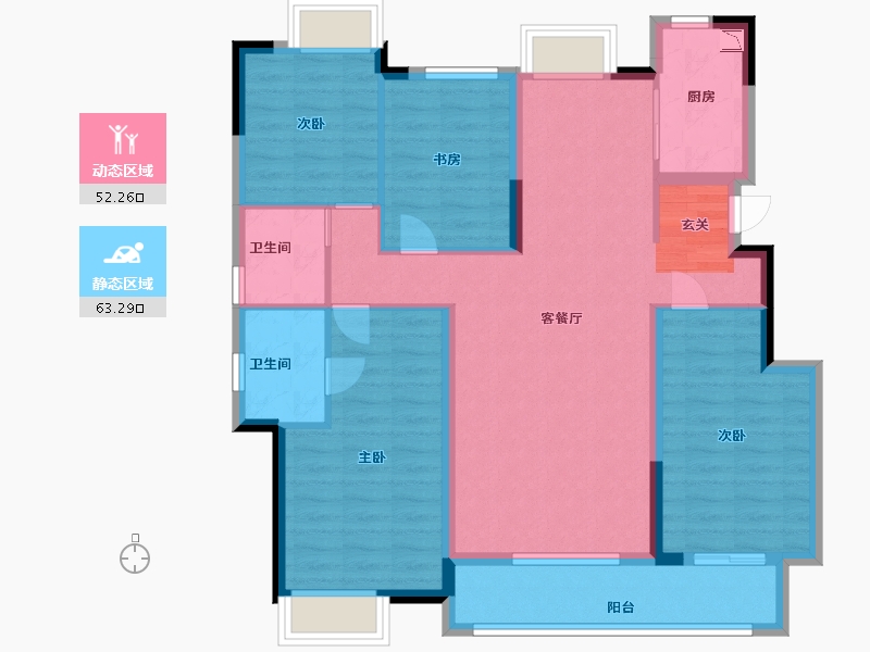 江西省-宜春市-东方和园-103.40-户型库-动静分区