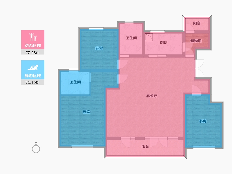 山东省-济南市-济水别苑-115.13-户型库-动静分区