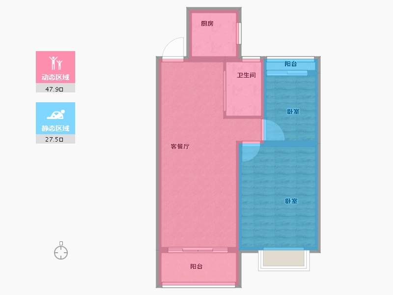 河南省-开封市-兰考兰美花苑-67.47-户型库-动静分区