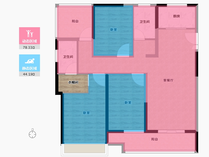 河南省-安阳市-水木清华龙熙地-113.00-户型库-动静分区