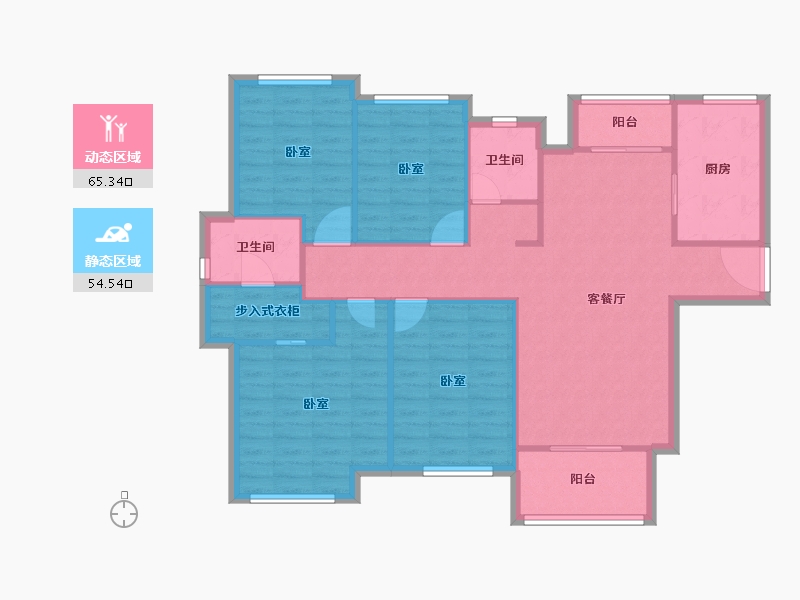 河南省-焦作市-春城·星河湾-109.22-户型库-动静分区