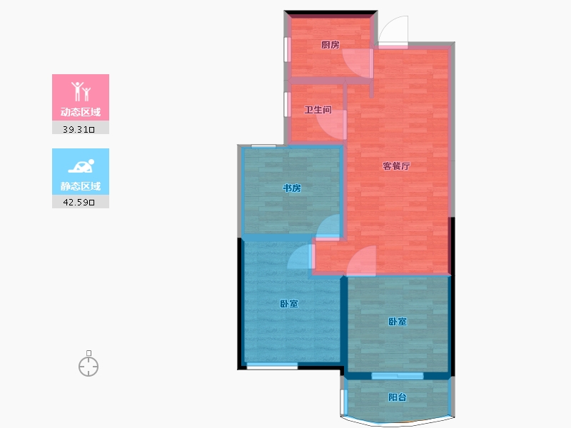 河南省-郑州市-腾威城-73.38-户型库-动静分区