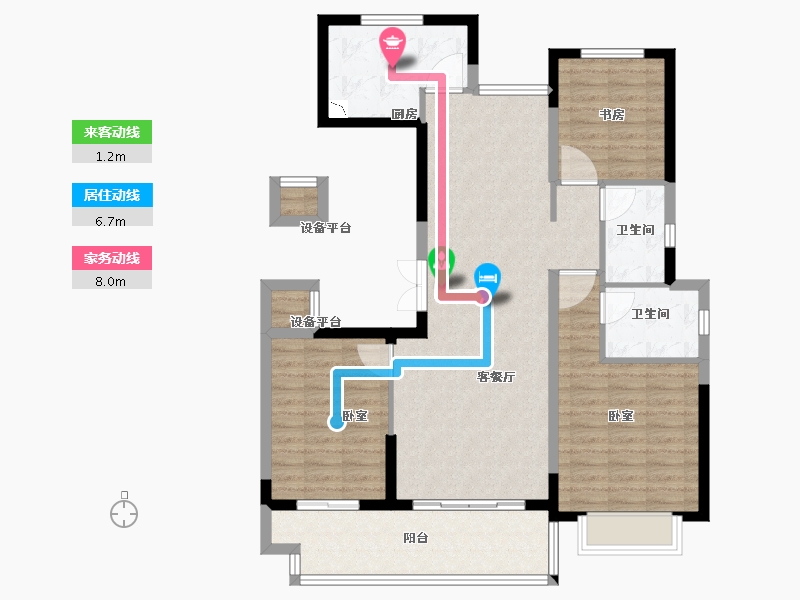 山东省-临沂市-金钰府-102.00-户型库-动静线