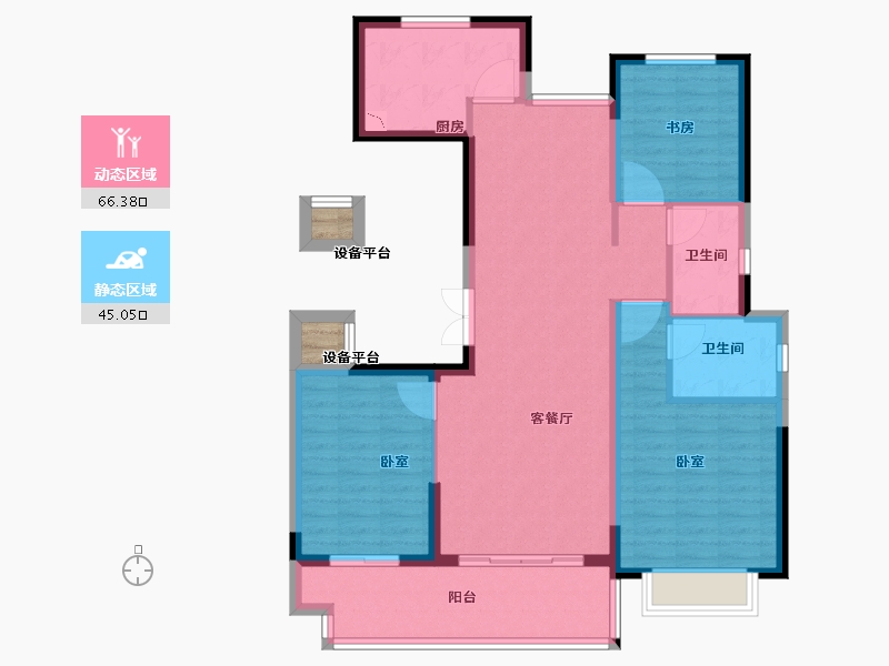 山东省-临沂市-金钰府-102.00-户型库-动静分区