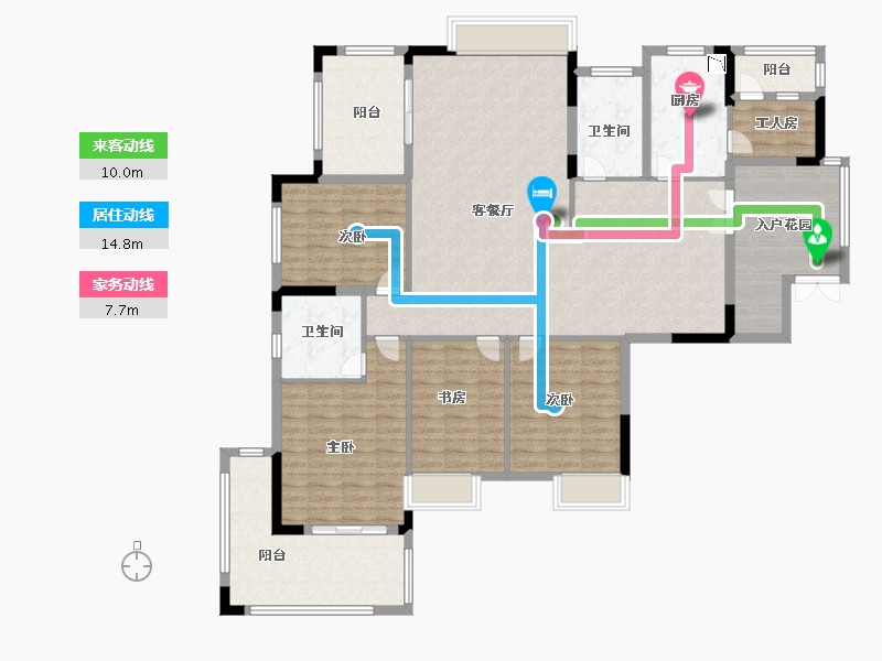 山东省-济南市-锦水丽景-160.00-户型库-动静线