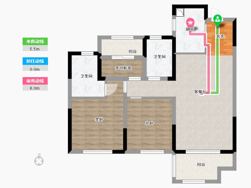 安徽省-蚌埠市-文德江山府-88.00-户型库-动静线