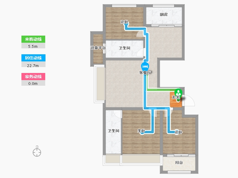 山东省-淄博市-学林雅苑-100.42-户型库-动静线