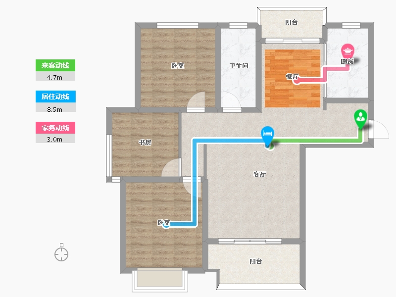 河南省-许昌市-铭泰瑞云佳苑-97.26-户型库-动静线