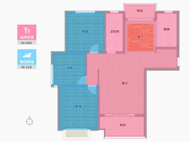 河南省-许昌市-铭泰瑞云佳苑-97.26-户型库-动静分区