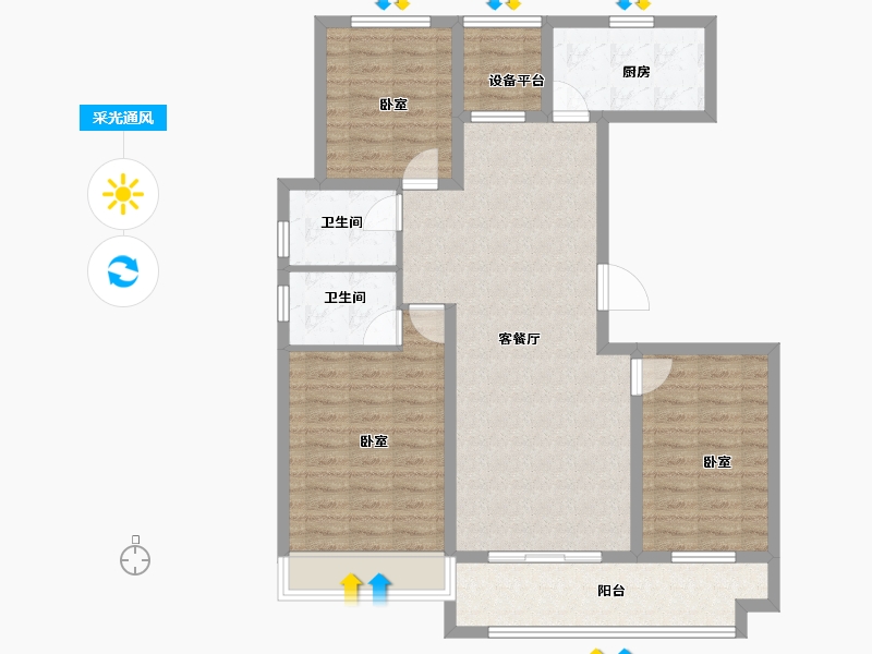 河南省-南阳市-方城中梁首府-100.00-户型库-采光通风