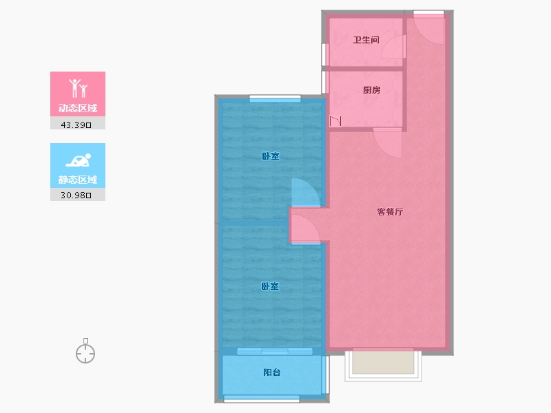 河南省-漯河市-荣昌大道东方-66.84-户型库-动静分区