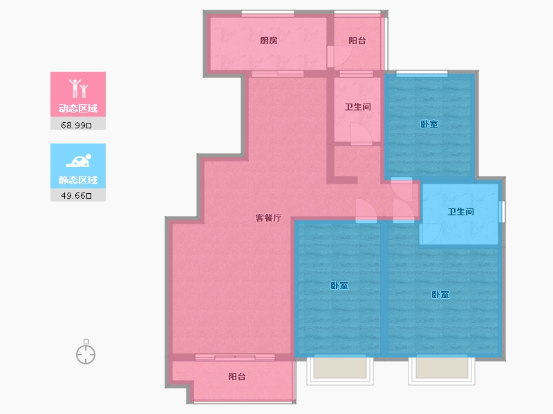 河南省-许昌市-上宅西湖湾-105.52-户型库-动静分区