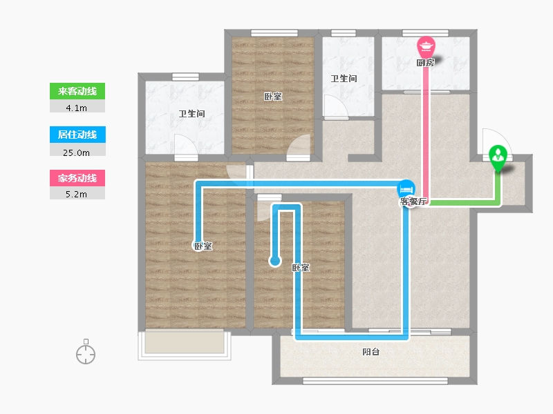 河南省-商丘市-宁陵建业春天里-111.38-户型库-动静线