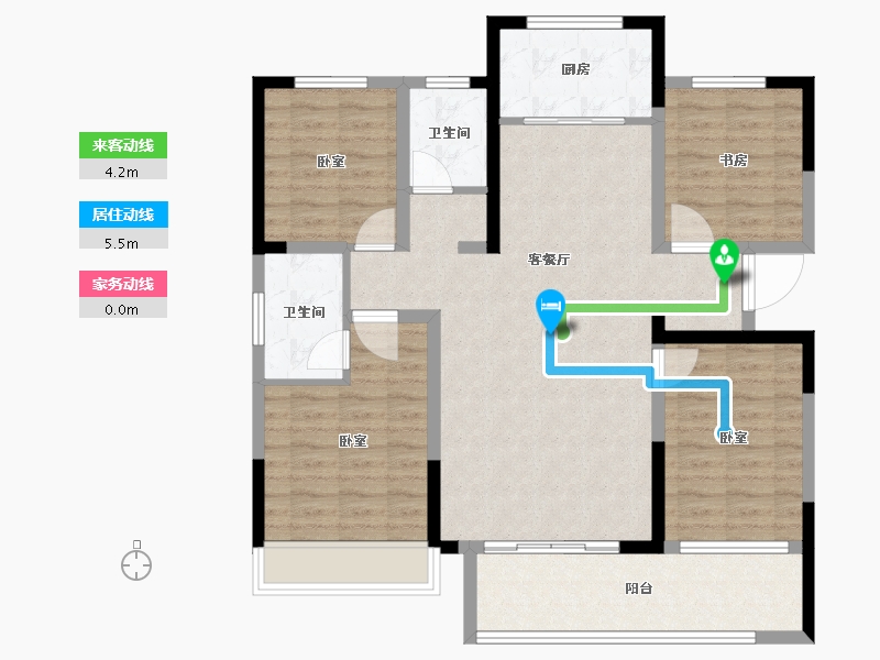 山东省-菏泽市-中铂新天地-103.30-户型库-动静线