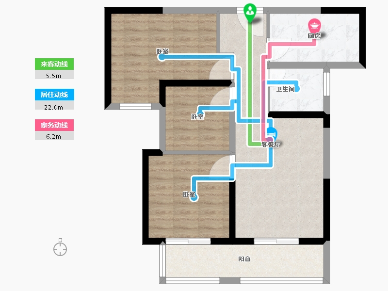 河南省-南阳市-建业壹号城邦-72.01-户型库-动静线