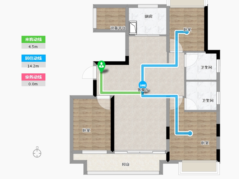 河南省-南阳市-信友天樾-97.01-户型库-动静线