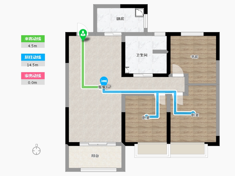 河南省-许昌市-当代宏安·满堂悦-84.00-户型库-动静线