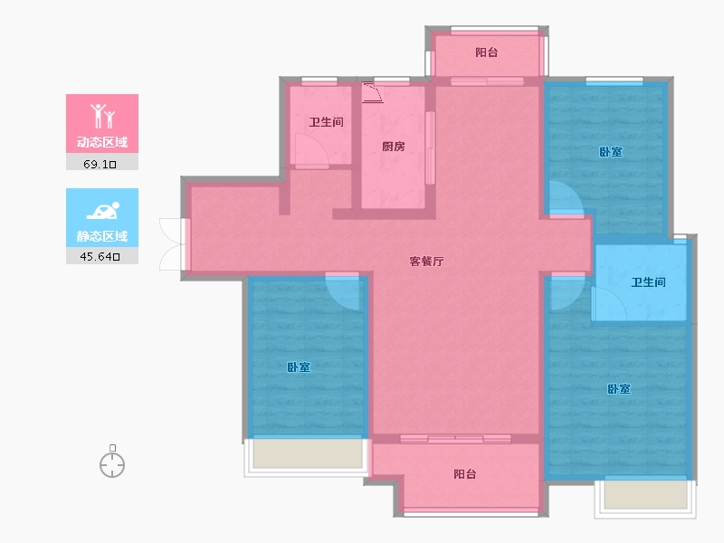 河南省-商丘市-国安·天悦城-102.00-户型库-动静分区