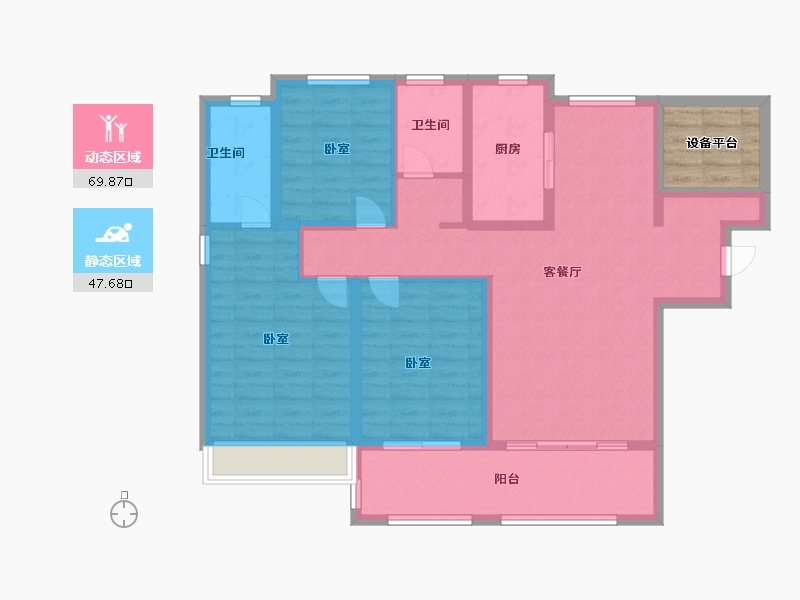 河南省-许昌市-腾飞洪河富贵-110.00-户型库-动静分区