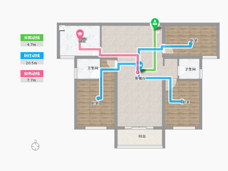 河南省-南阳市-华龙园-101.00-户型库-动静线