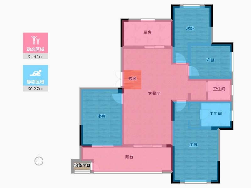 江苏省-常州市-随园金麟府-112.00-户型库-动静分区