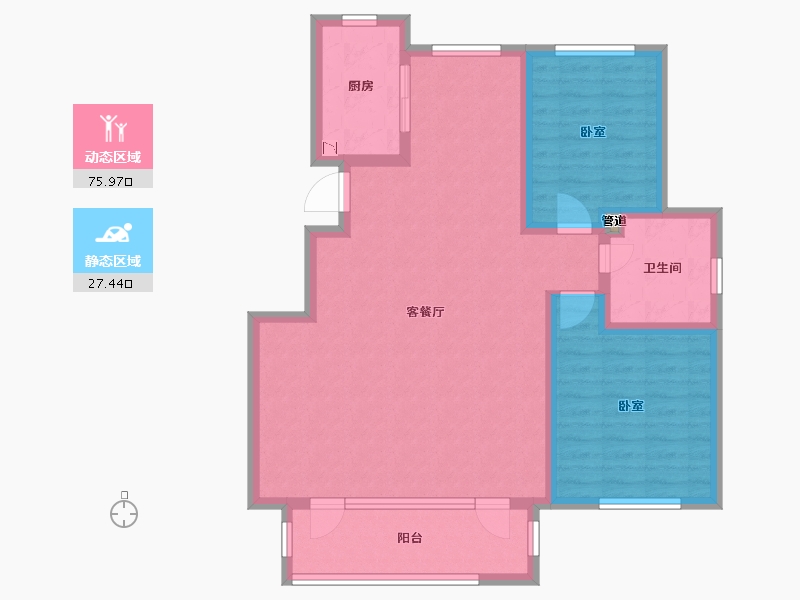 山东省-青岛市-融创阿朵小镇-93.00-户型库-动静分区