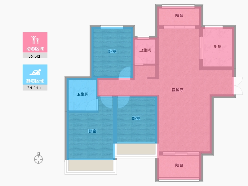 河南省-南阳市-邓州建业城-79.21-户型库-动静分区