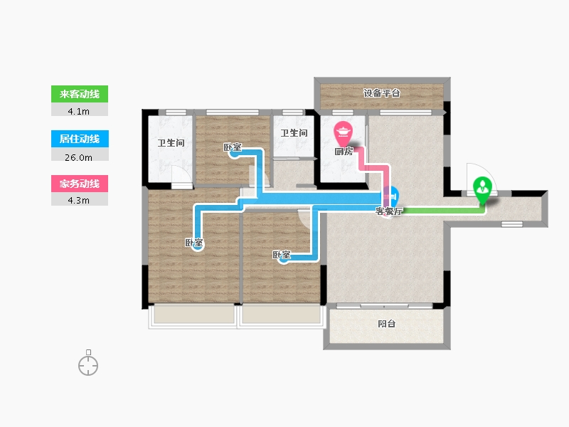 河南省-漯河市-临颍碧桂园-110.00-户型库-动静线