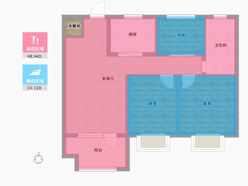 山东省-青岛市-远洋御城-71.01-户型库-动静分区