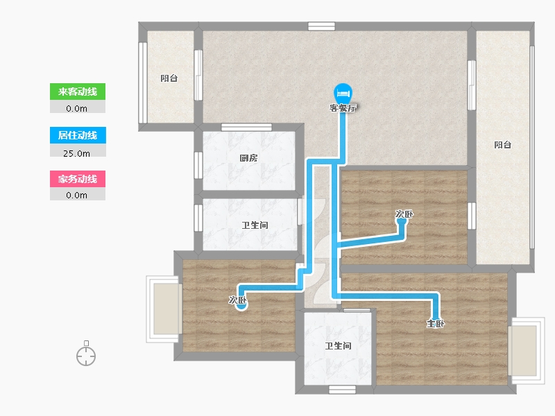 湖北省-黄石市-公园壹号院-96.94-户型库-动静线