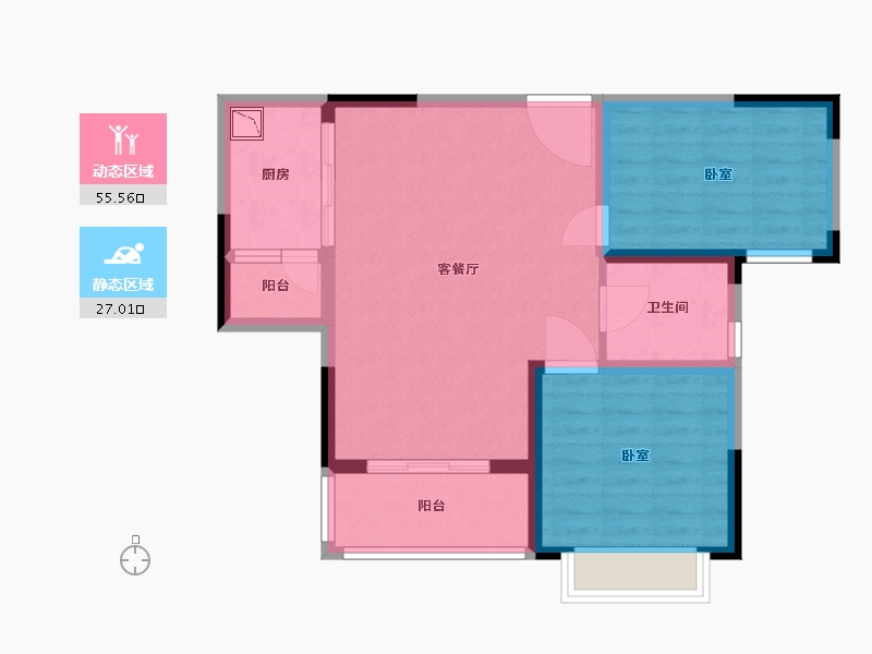 河南省-商丘市-鼎雄·新里城-73.58-户型库-动静分区