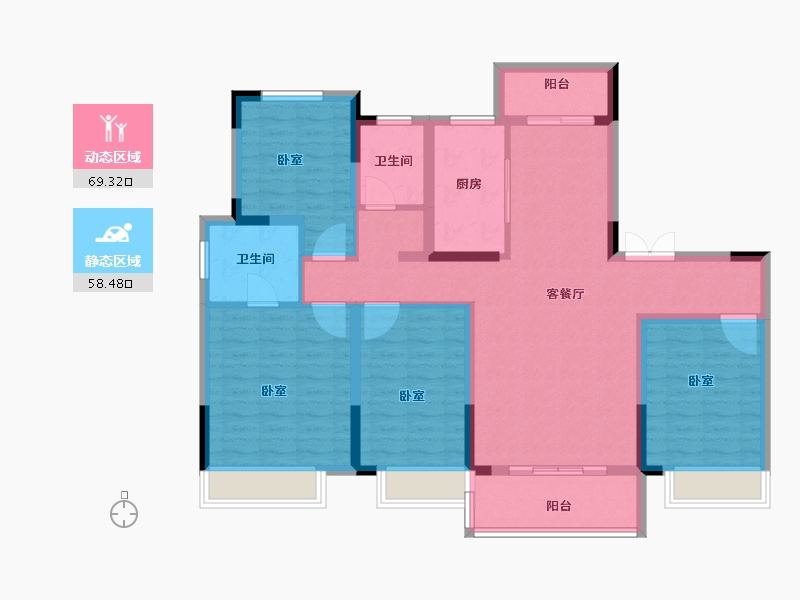 河南省-商丘市-珍宝岛·香缇雅苑-114.00-户型库-动静分区