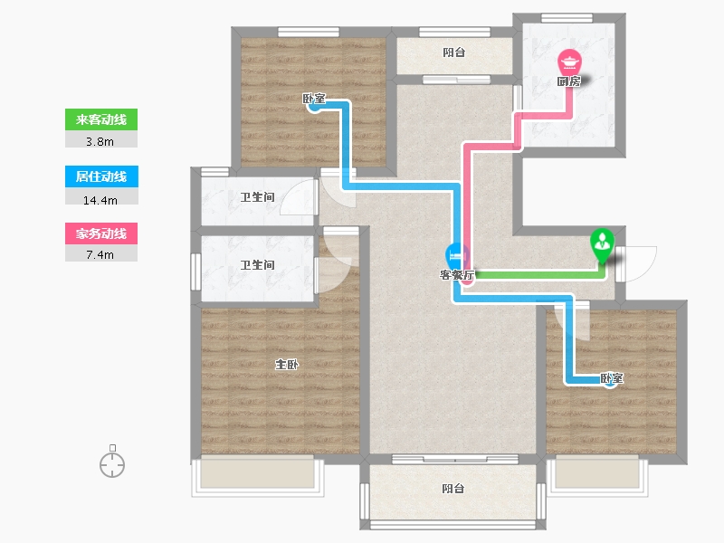 河南省-许昌市-长葛建业森林半岛-110.00-户型库-动静线