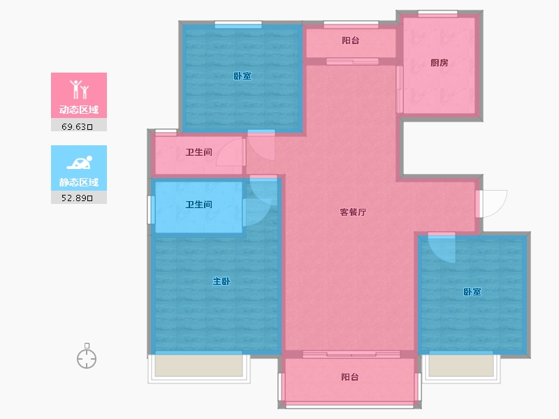 河南省-许昌市-长葛建业森林半岛-110.00-户型库-动静分区