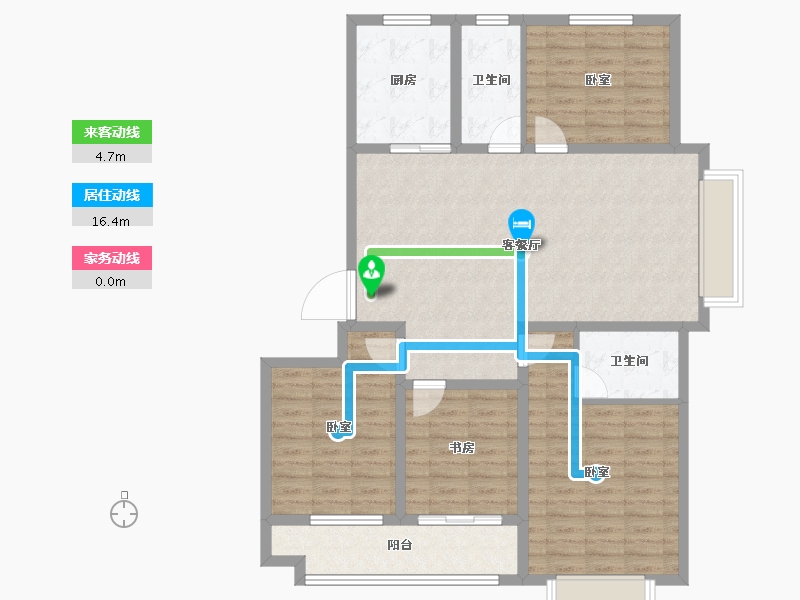 山东省-德州市-湖畔·水岸家园-114.00-户型库-动静线