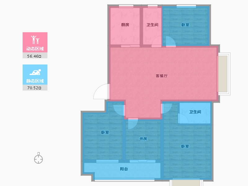 山东省-德州市-湖畔·水岸家园-114.00-户型库-动静分区