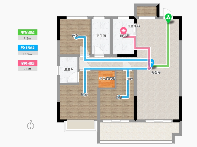 河南省-漯河市-临颍昌建珑悦台-100.00-户型库-动静线