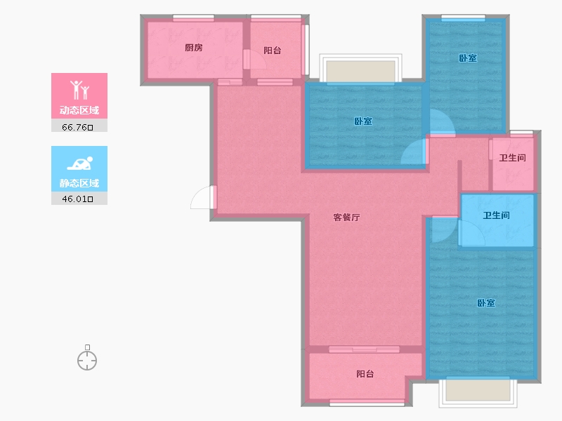 河南省-信阳市-林溪佳苑-100.20-户型库-动静分区