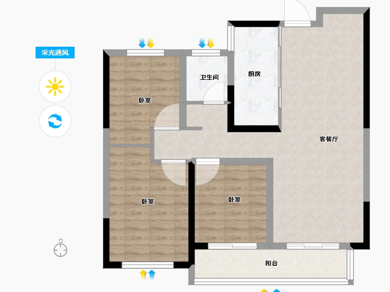 河南省-商丘市-同信府-85.51-户型库-采光通风