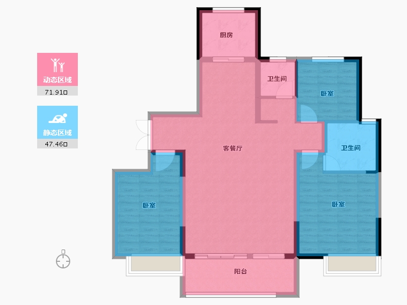 河南省-南阳市-淅川建业城-107.99-户型库-动静分区