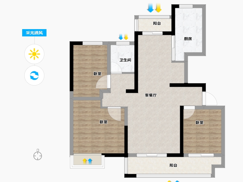 河南省-商丘市-展图·悦府-92.00-户型库-采光通风