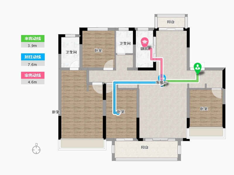 河南省-南阳市-淅川建业城-132.00-户型库-动静线