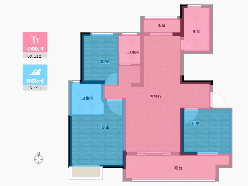 河南省-商丘市-展图·悦府-100.00-户型库-动静分区