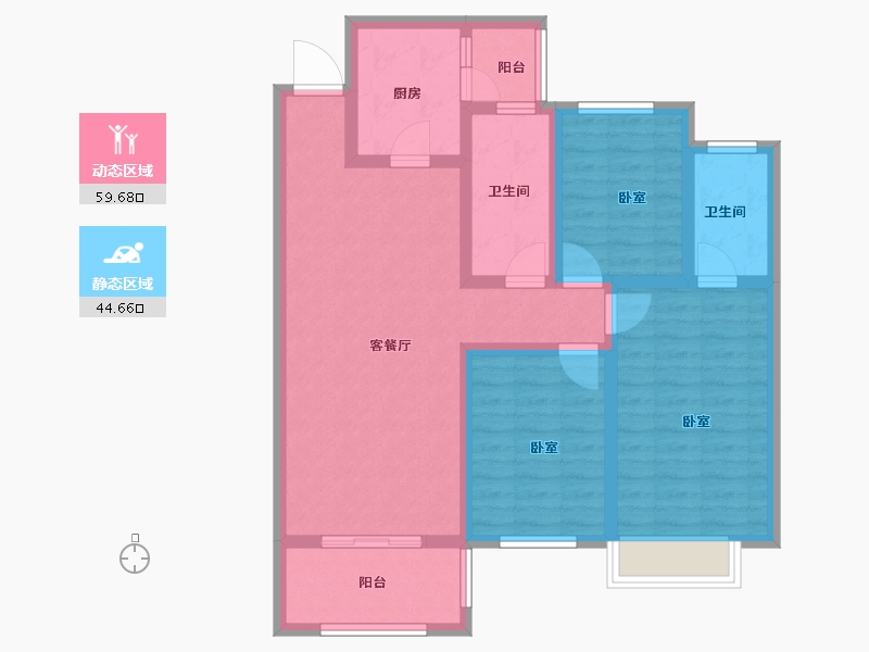 河南省-信阳市-林溪佳苑-92.00-户型库-动静分区