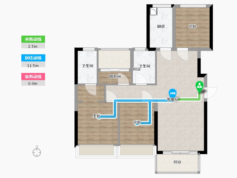 福建省-厦门市-富力院士廷-89.00-户型库-动静线